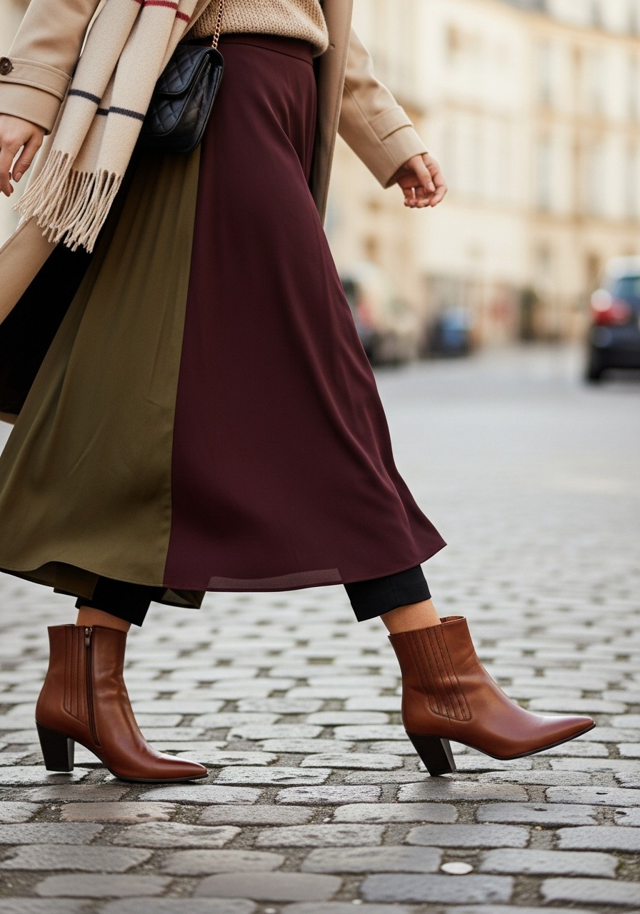 3. Les bottines en cuir : la polyvalence à la française