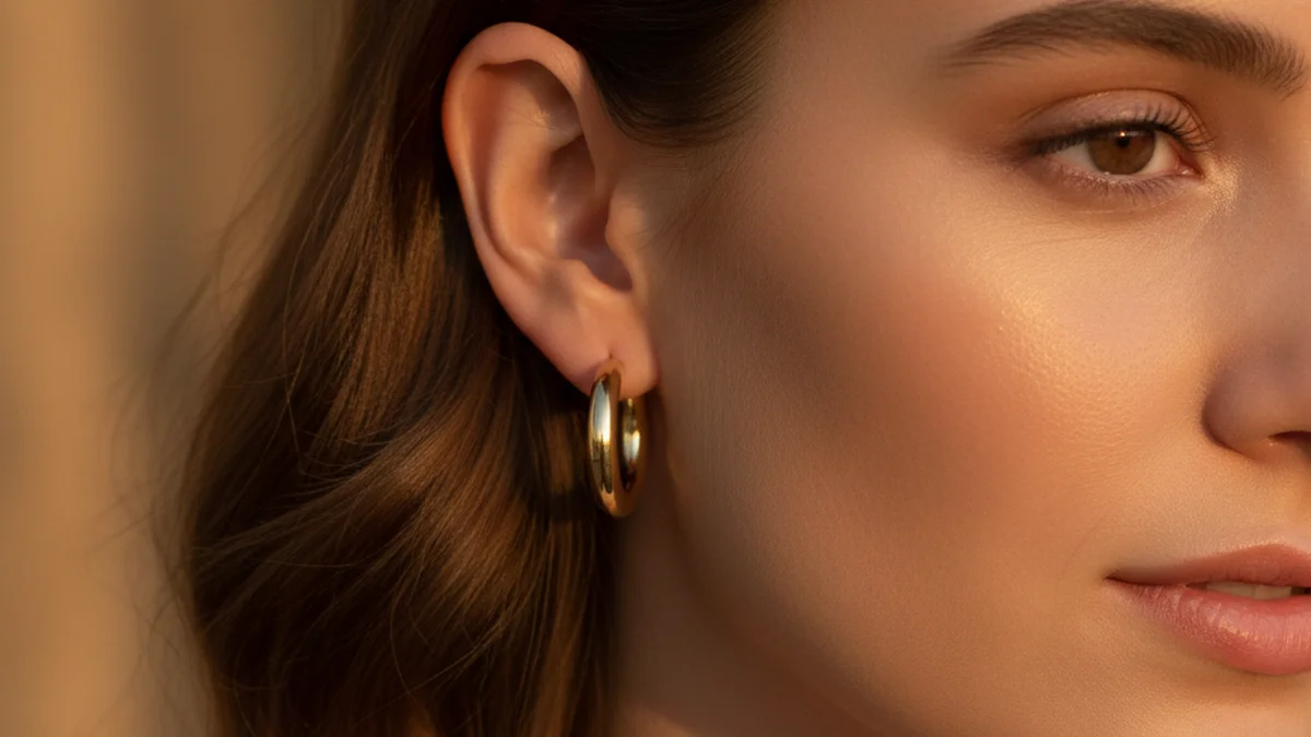 Creoles dorees de différentes tailles, du mini au XXL