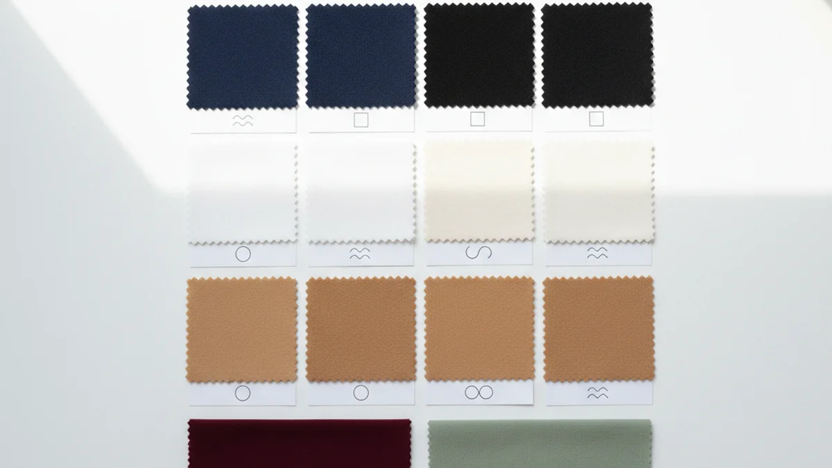 Palette de couleurs cohérente pour capsule wardrobe