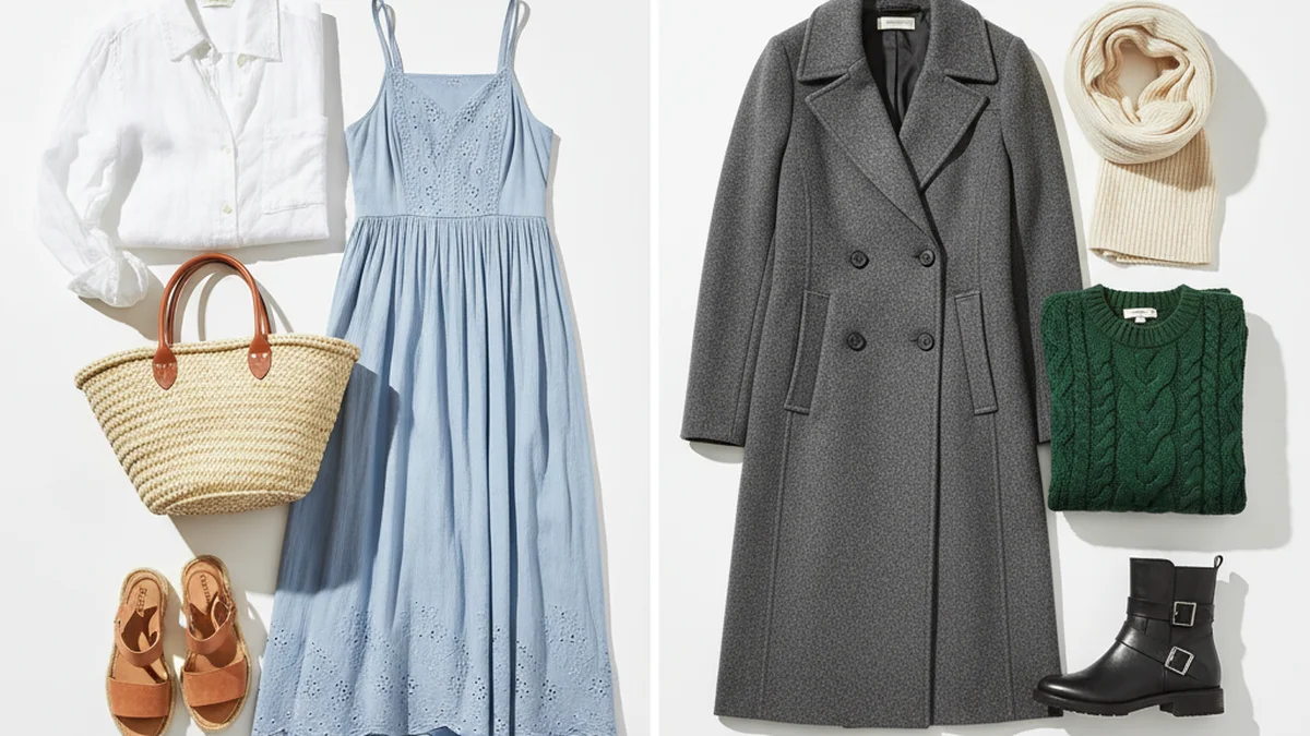 Rotation saisonnière de la capsule wardrobe été et hiver