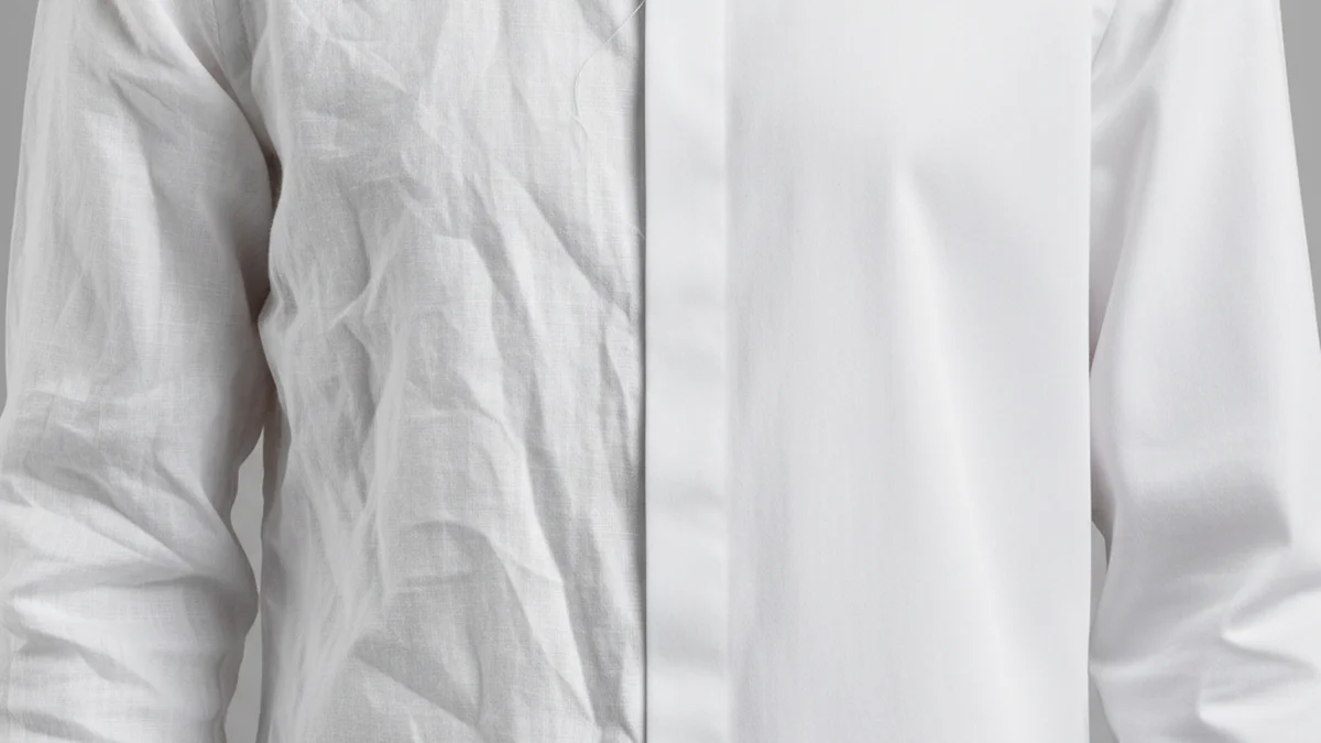 Vêtement froissé et bouloché qui ruine un look