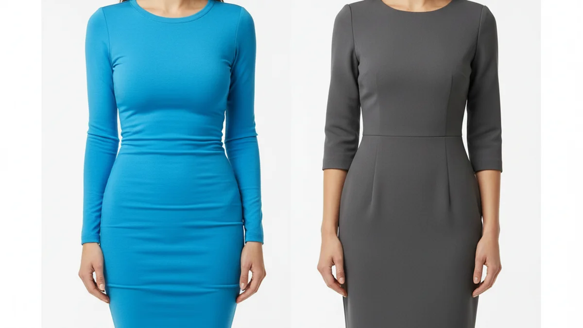 Comparaison robe trop moulante vs robe bien ajustée