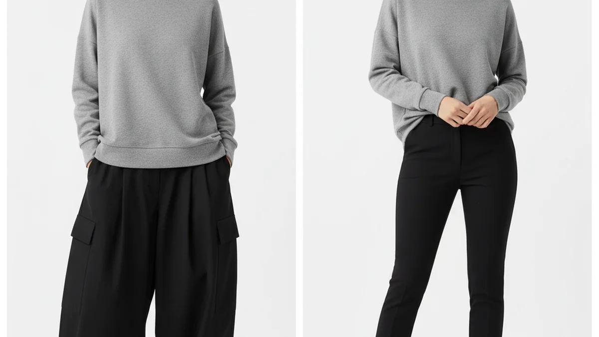 Erreur de proportion oversize en haut et en bas vs look équilibré