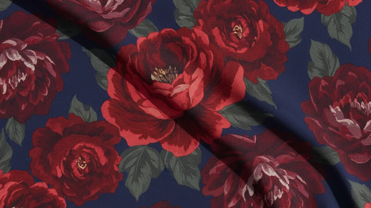 Vêtement a grandes fleurs, motif statement et affirme