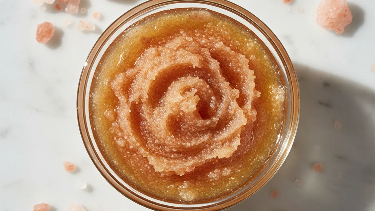 Gommage maison au miel et sel rose de l'Himalaya, detox profonde