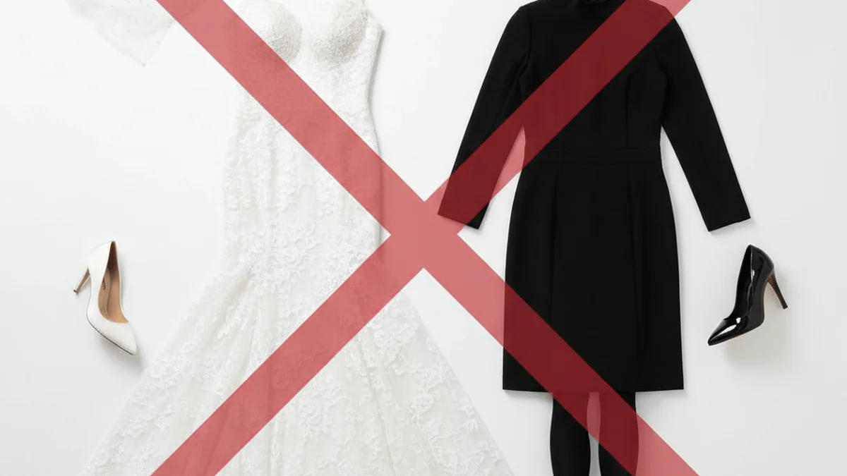 Couleurs à éviter en mariage : blanc et noir total