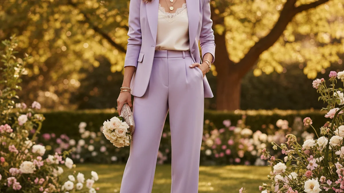 Ensemble tailleur féminin pour mariage en tant qu'invitée