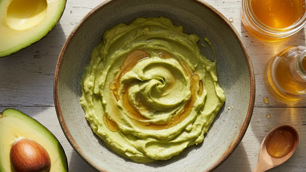 Masque maison avocat miel et huile d'olive pour cheveux très secs