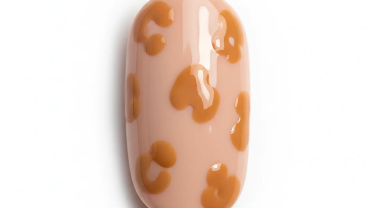 Taches marron dorées irrégulières sur base nude