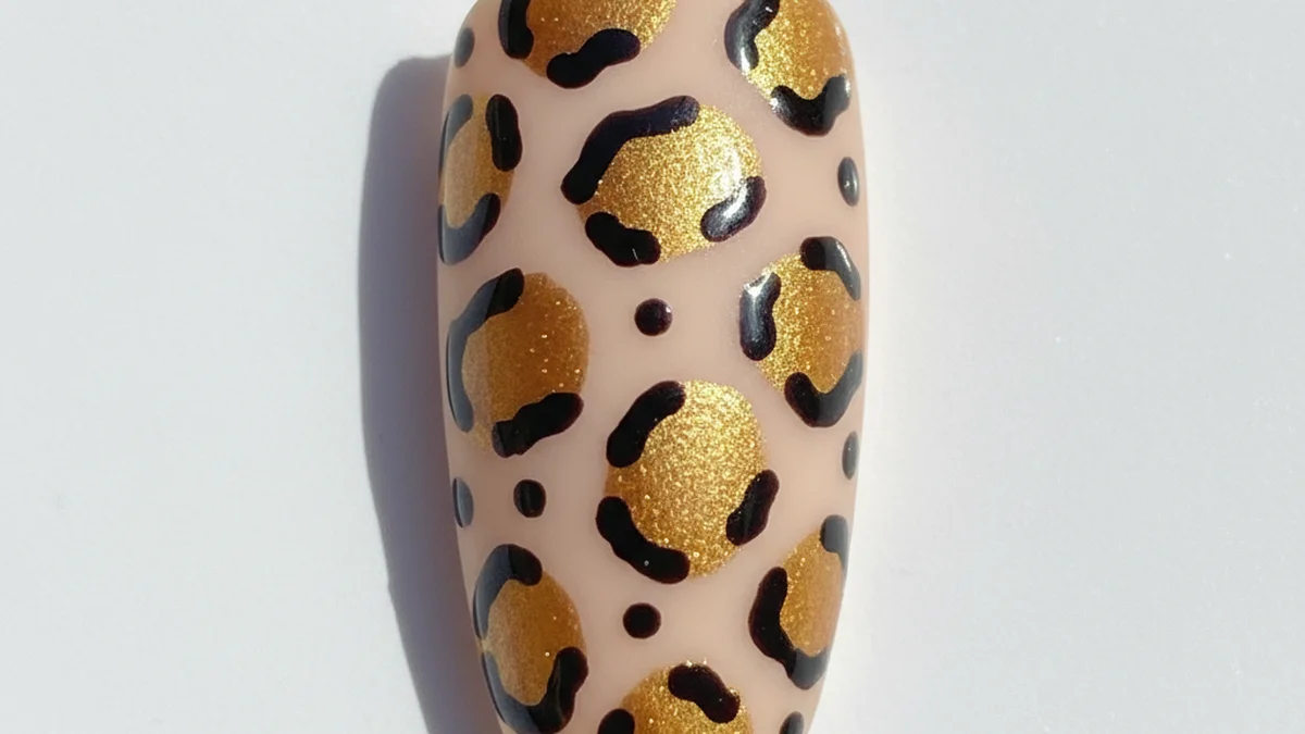 Motif léopard complet avec petits points noirs entre les taches