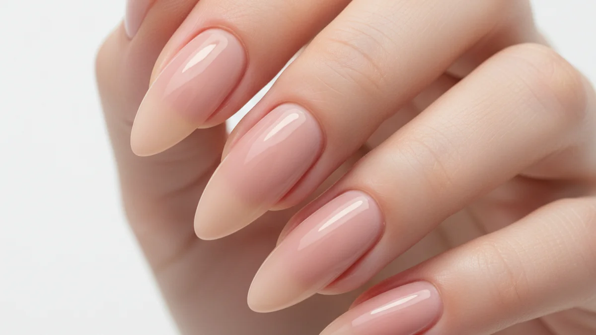 Ongle forme amande effilée élégante