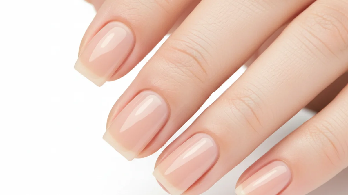 Ongle forme carrée arrondie squoval