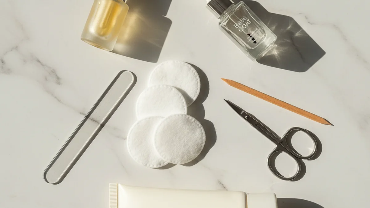 Routine de soins des ongles avec huile et lime