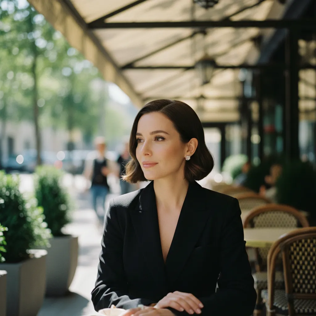 Le bob menton légèrement ondulé, une coupe universellement flatteuse