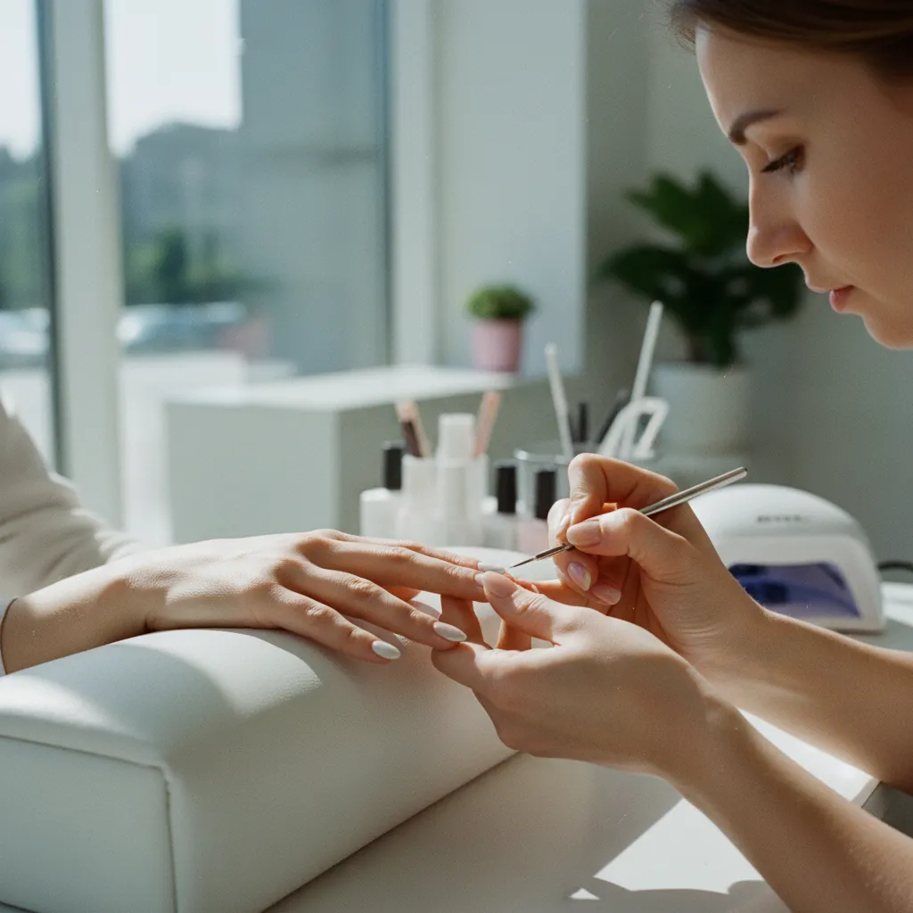 Tracé du sourire french par une prothésiste ongulaire professionnelle