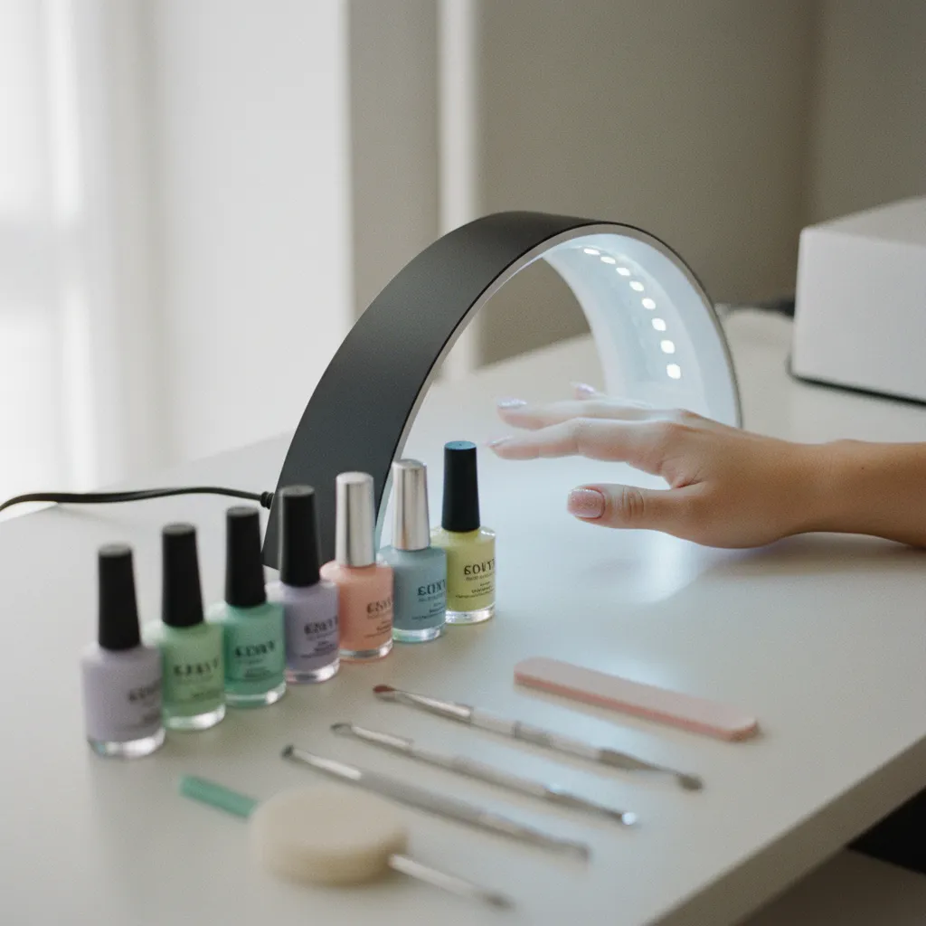 Catalysation du vernis semi permanent sous lampe LED professionnelle