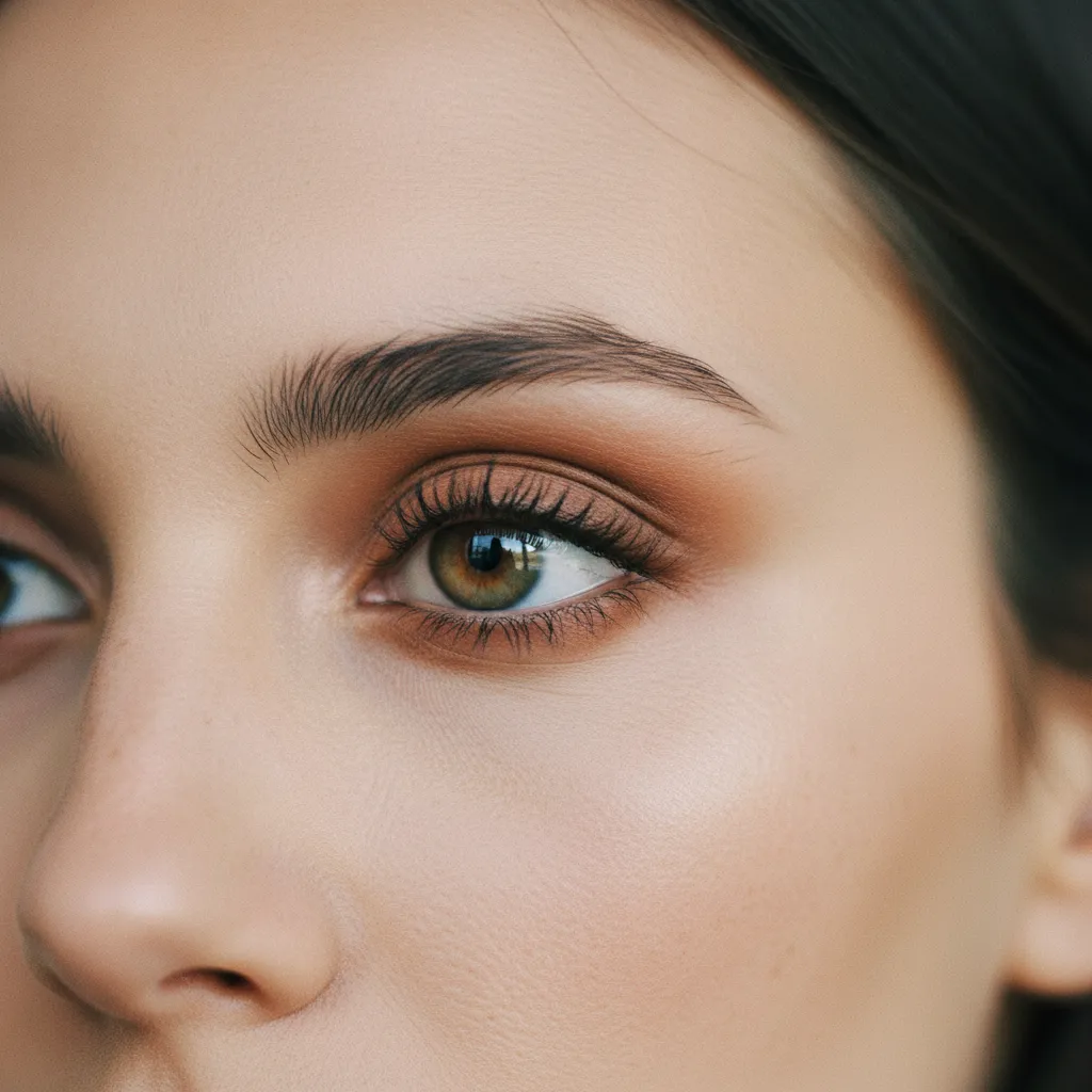 Un regard sublimé par des teintes neutres et un mascara allongeant