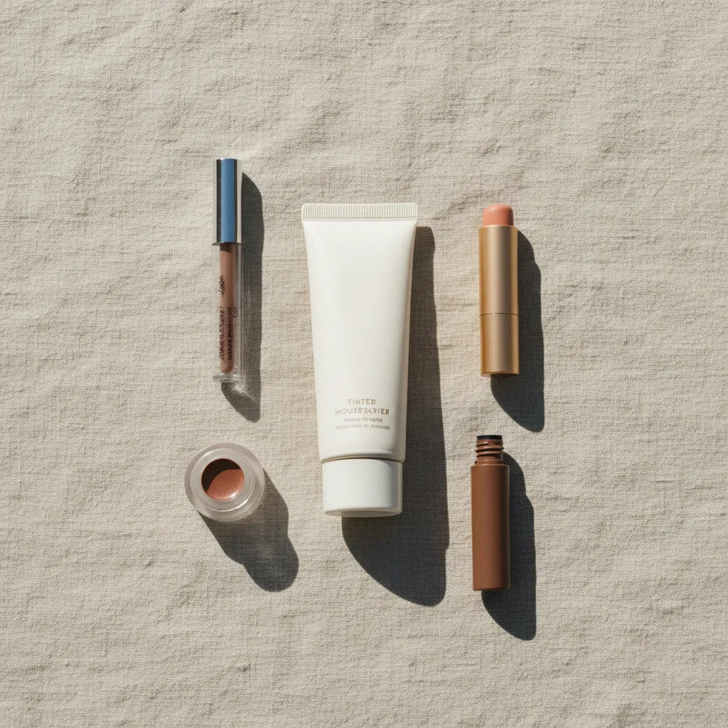 Cinq produits suffisent pour composer une trousse de maquillage naturel complète