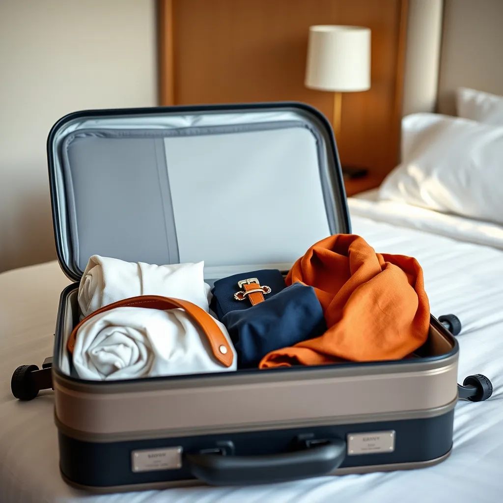 Une valise capsule bien organisée avec la règle 3-3-3 et une palette de trois couleurs coordonnées