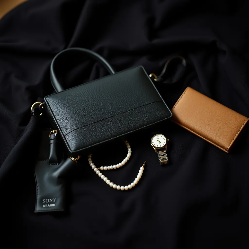 Des accessoires discrets et classiques complètent une tenue de cérémonie funéraire avec élégance