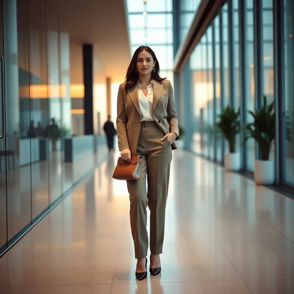 Une tenue professionnelle parfaitement adaptée à une morphologie ronde et grande