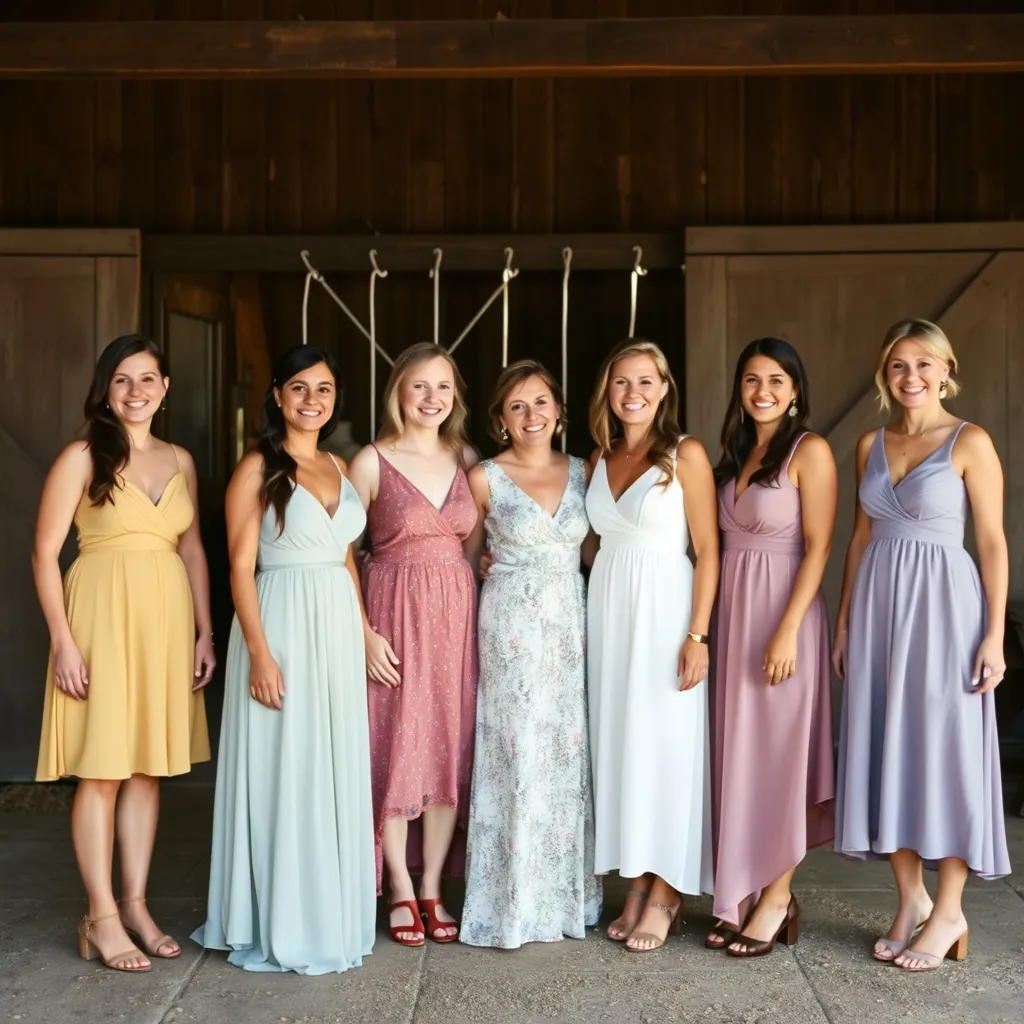 Différentes coupes de robes champêtres adaptées à chaque morphologie