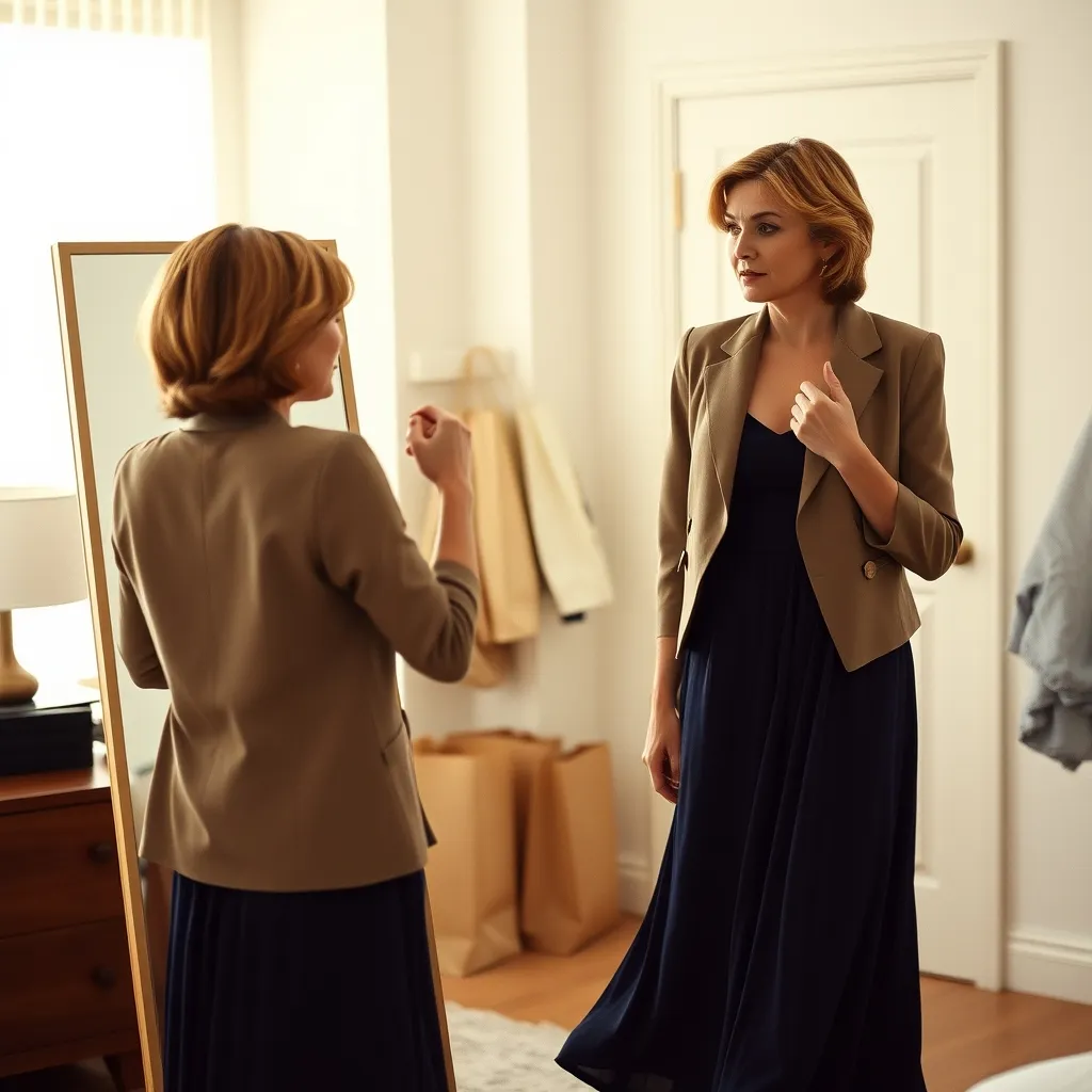 L'essayage à domicile avec blazer et robe fluide : une étape indispensable avant le jour J