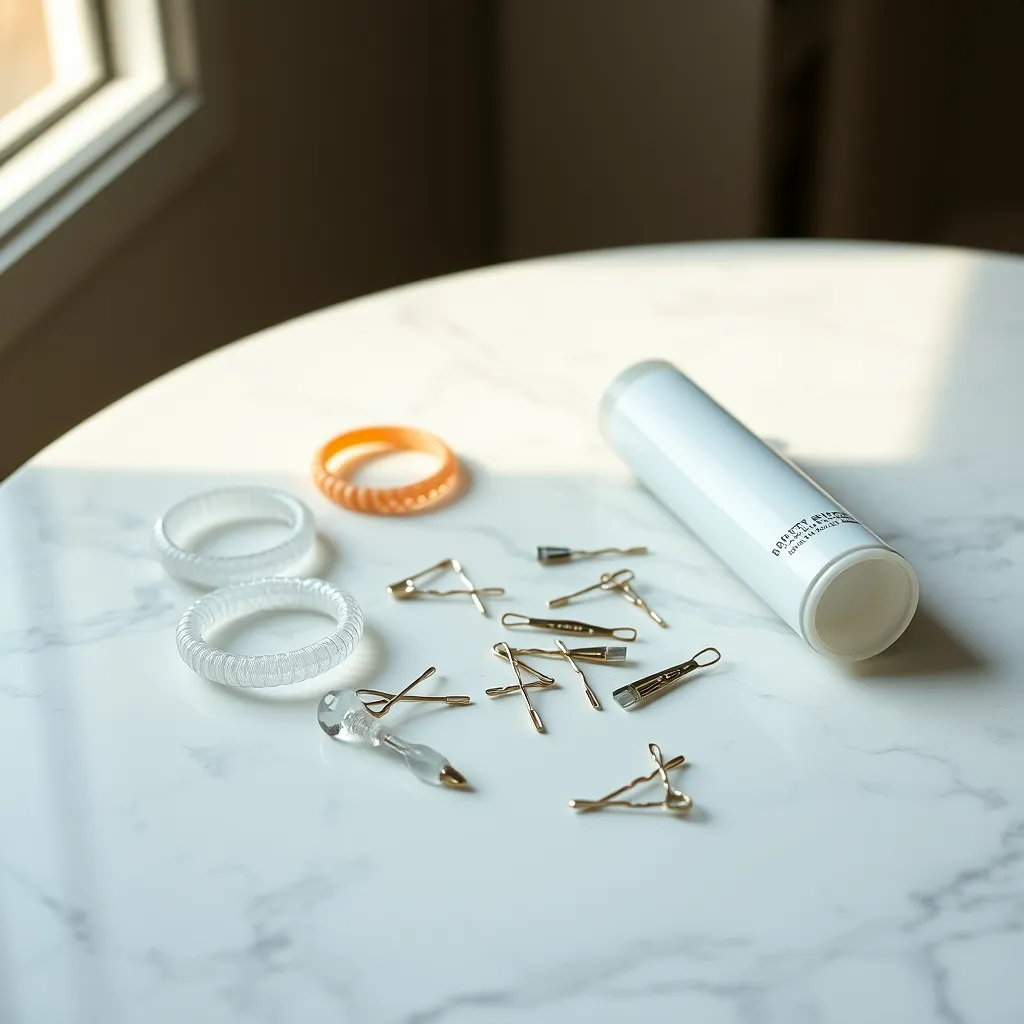 Le matériel essentiel pour un chignon flou bas réussi coûte entre 8 et 25 euros