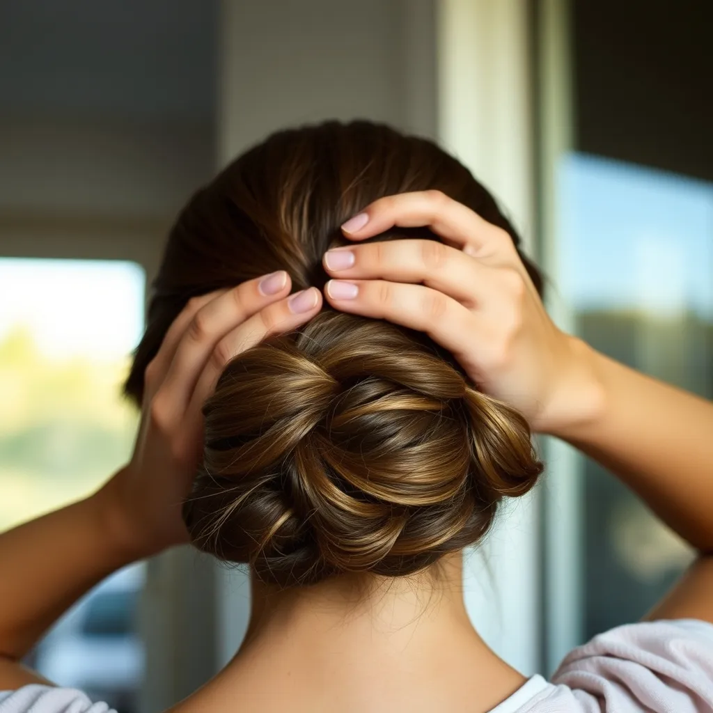 L'étape de desserrage est celle qui transforme un chignon classique en chignon flou